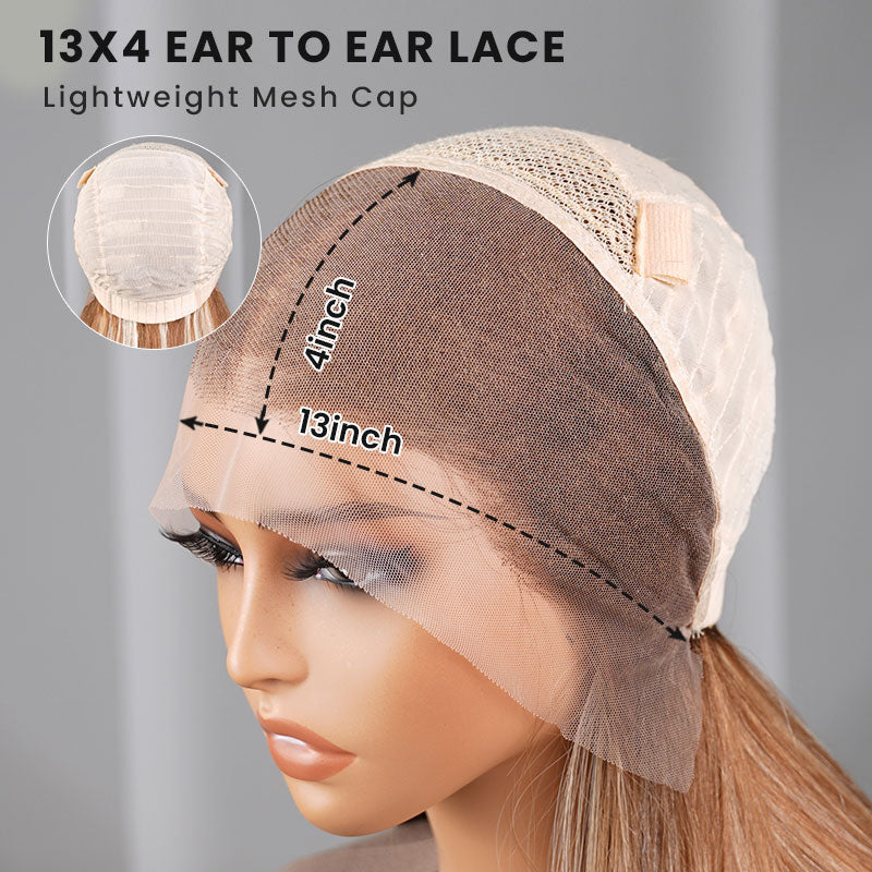 【$299 = 2 WIGS】Arabella 13x4 Frontal Lace Blonde Khaki Highlight Body Wave Wig Invisible Knots