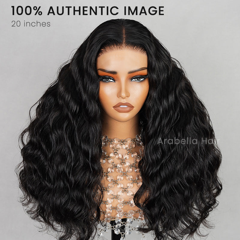 【$299 = 2 WIGS】Arabella 6x5 invisible knots Glueless Deep Wave Wig Pre-cut Lace Natural Black Beginner Friendly