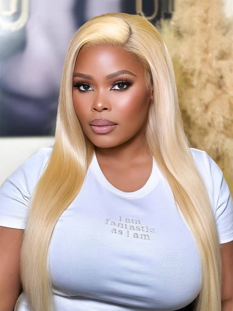 【$299 = 2 WIGS】Arabella 13x6 Three-Go™ 613 Blonde Glueless Wig Silky Straight With Drawstring 100% Human Hair Wig