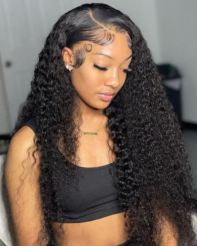 Arabella Upgrade 360 Full Lace Glueless Silky Straight/Body Wave/Jerry Curly Wig Invisi Drawstring Natural Black Pull & Go