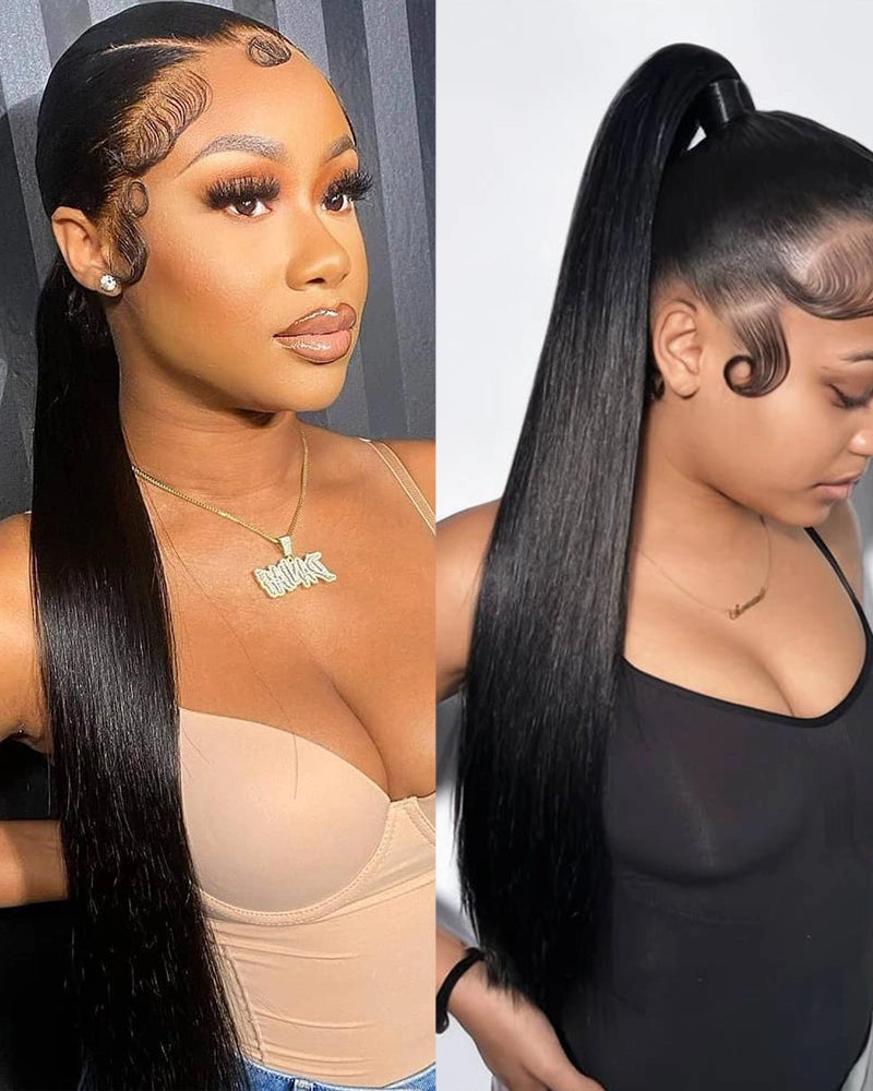 Arabella Upgrade 360 Full Lace Glueless Silky Straight/Body Wave/Jerry Curly Wig Invisi Drawstring Natural Black Pull & Go