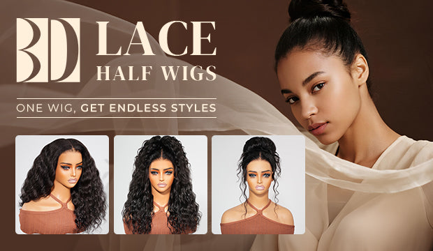 3D Lace Half Wigs Collection Banner