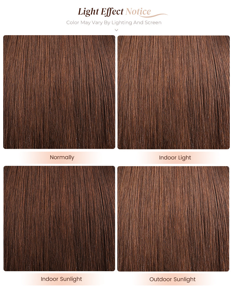 【$299 = 2 WIGS】Arabella 13x4 Frontal Lace Chocolate Brown Straight Wig Pre-cut Lace Realistic Hairline
