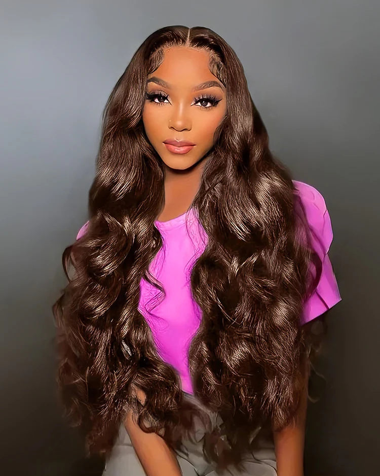 【30" Super Sale】Minimalist Series Glueless 6x5 Pre-Cut Lace Natural Black and Dark Brown Colored Body Wave/Straight Human Hair Wigs