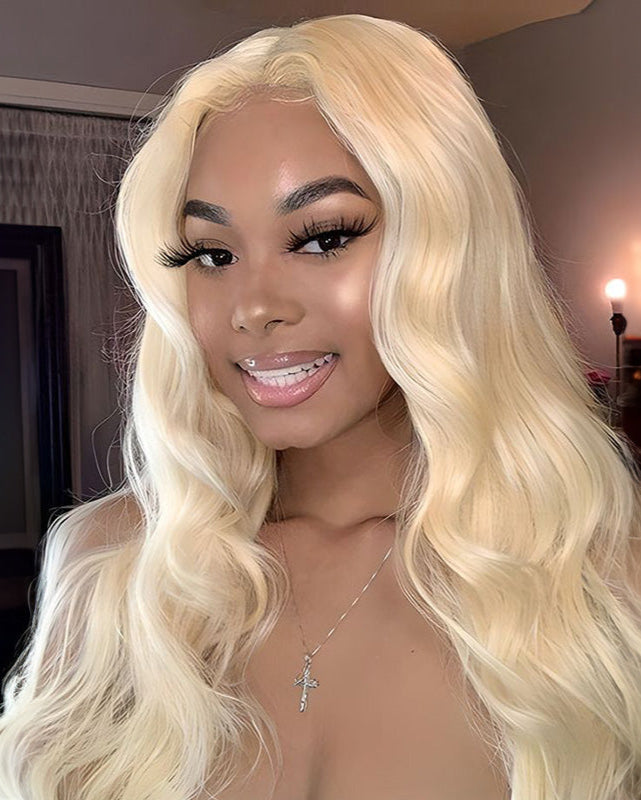 Arabella 6x5 invisible knots Glueless 613 Blonde Body Wave Wig Pre-cut Lace Beginner Friendly