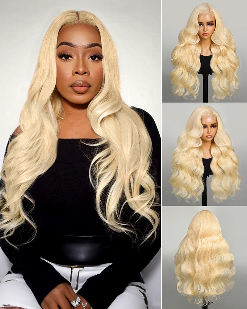 Arabella 6x5 invisible knots Glueless 613 Blonde Body Wave Wig Pre-cut Lace Beginner Friendly