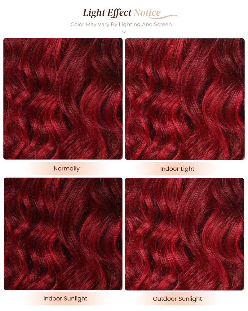 Arabella 6x5 invisible knots Glueless Wine Red Loose Body Wave Wig Pre-cut Lace Beginner Friendly