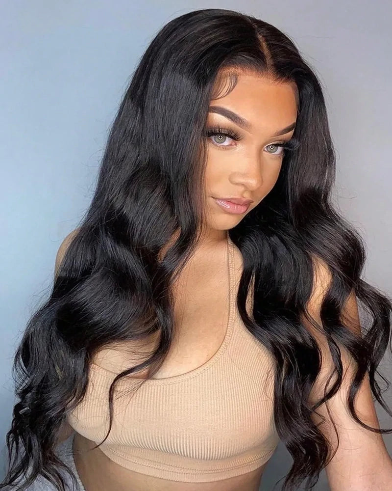 【$299 = 2 WIGS】Arabella 13x6 Three-Go™ Glueless Wig Body Wave With Drawstring Natural Black 100% Human Hair Wig