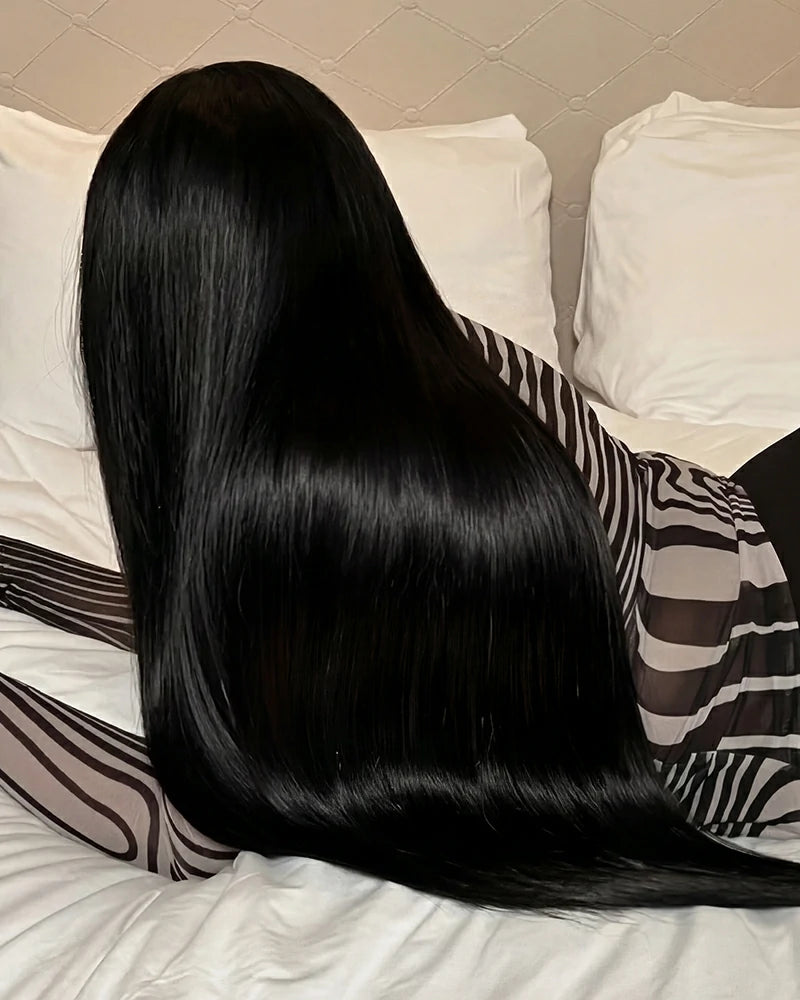 Arabella 13x6 Three-Go™ HD Lace Glueless Wig 250% High Density Silky Straight With Drawstring Natural Black 100% Human Hair