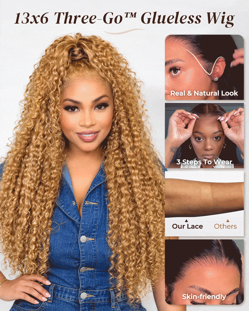 Arabella 13x6 Three-Go™ Honey Blonde Glueless Wig