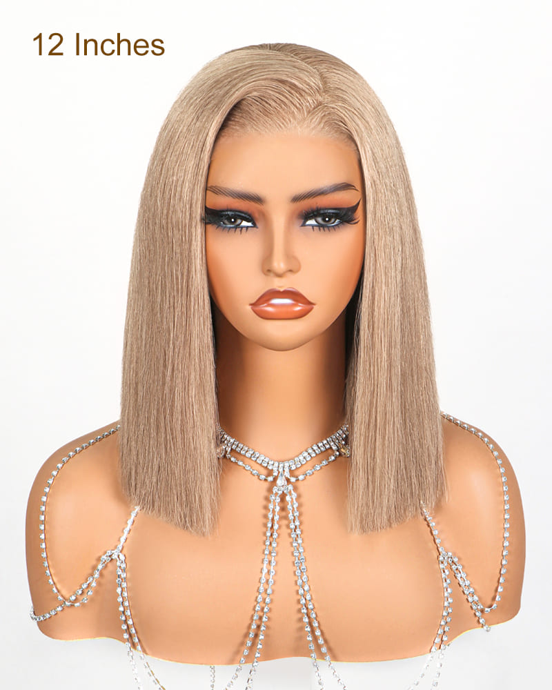 Arabella 6x5 Invisible Knots Glueless Milk Tea Brown Straight Bob Wig Pre-cut Lace Beginner Friendly