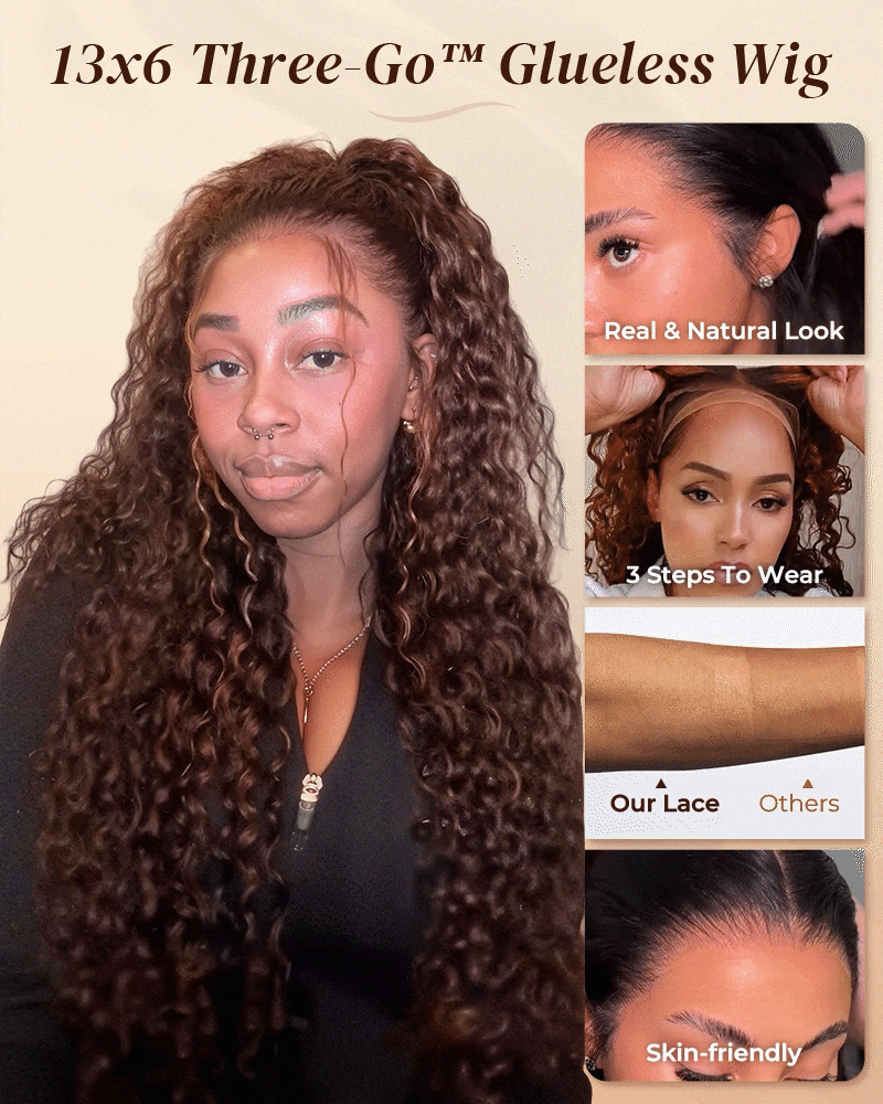 highlights brown wig glueless easy install wig arabella hair