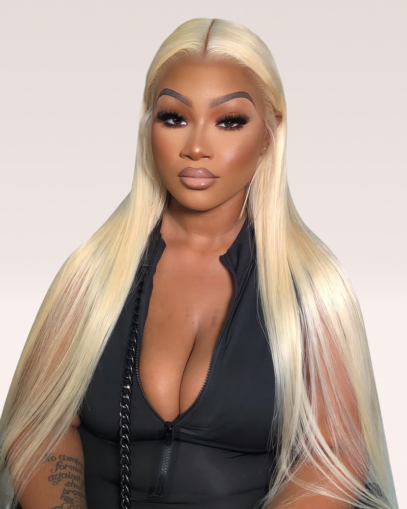 Arabella 13x6 Three-Go™ 613 Blonde Glueless Wig Silky Straight With Drawstring 100% Human Hair Wig