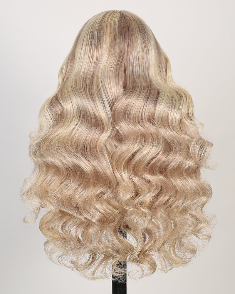 【$299 = 2 WIGS】Arabella 13x6 Three-Go™ Blonde Highlight Glueless Wig Loose Body Wave With Drawstring 100% Human Hair Wig