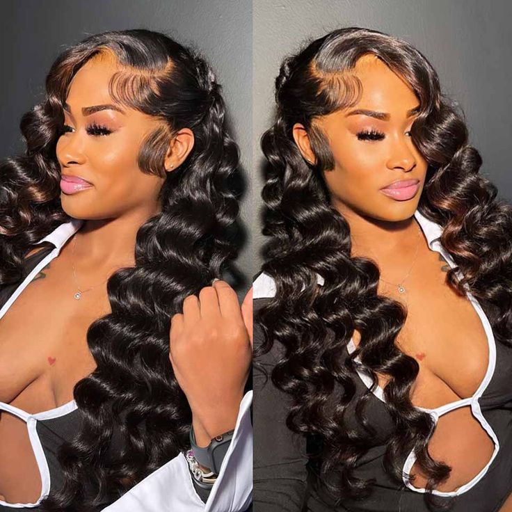 Arabella 【30" Super Sale】 6x5 Invisible Knots Glueless & 13x4 Lace Front Pre-Bleached Knots Natural Black Body Wave/Straight/Curly Human Hair Wig