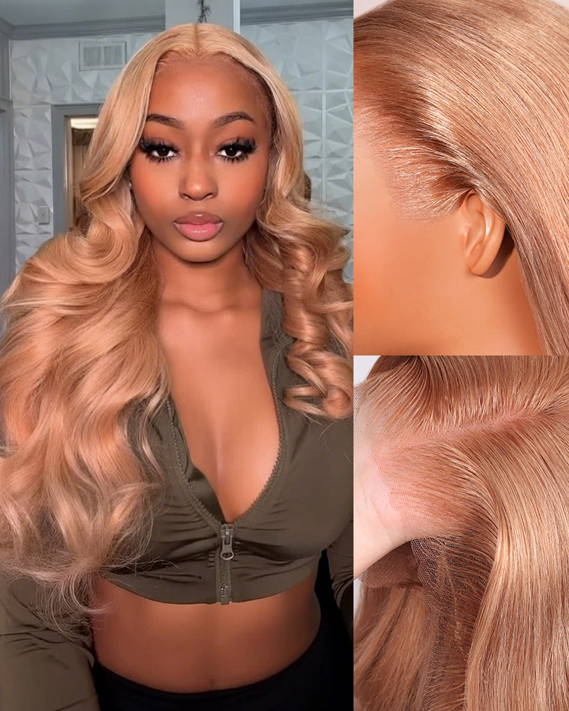 【$299 = 2 WIGS】Arabella 13x6 Three-Go™ Milk Tea Brown Glueless Wig Loose Body Wave With Drawstring 100% Human Hair Wig