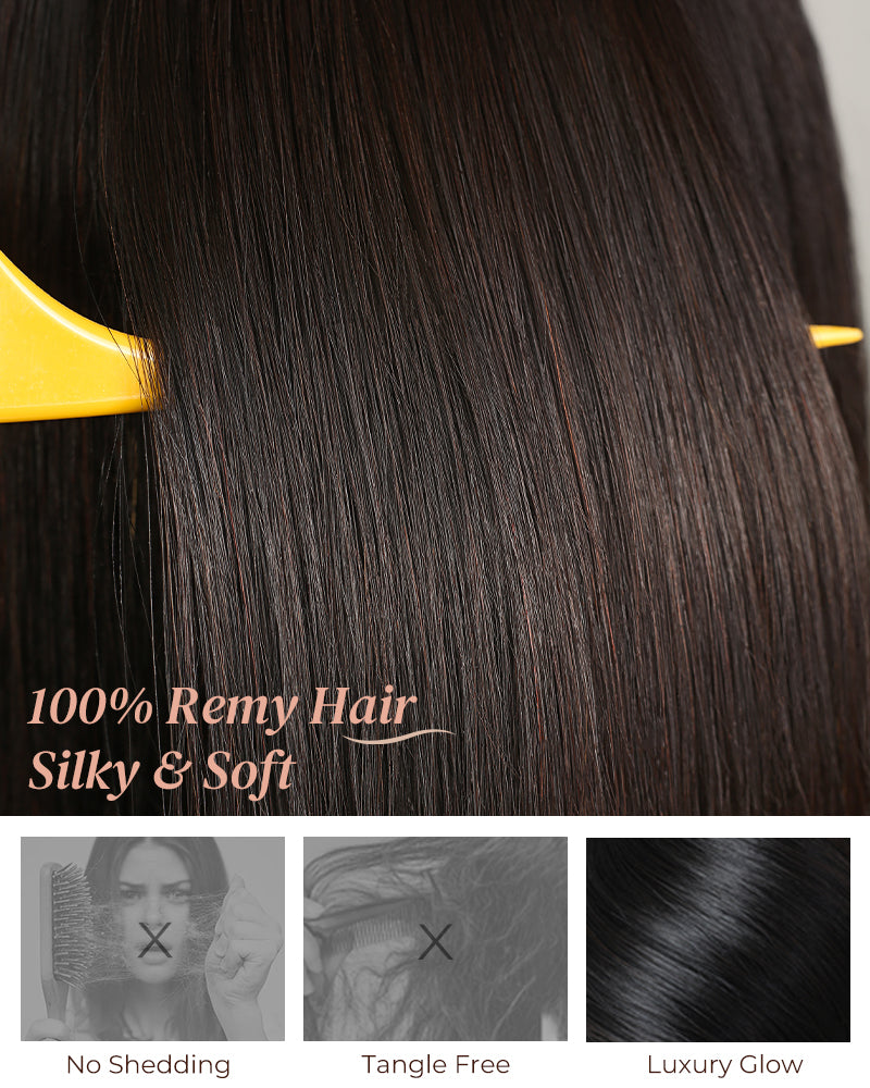 Arabella 13x4/6x5 Lace Silky Straight Wig Pre-cut Lace Natural Black Beginner Friendly