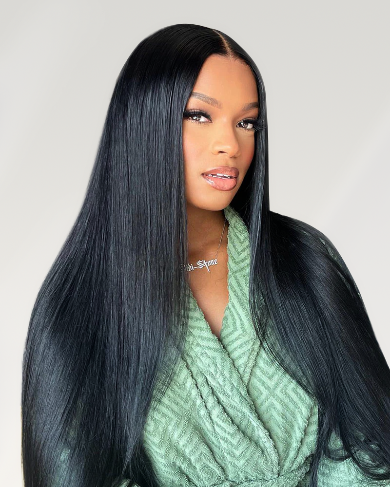 Arabella 【30" Super Sale】 6x5 Invisible Knots Glueless & 13x4 Lace Front Pre-Bleached Knots Natural Black Body Wave/Straight/Curly Human Hair Wig