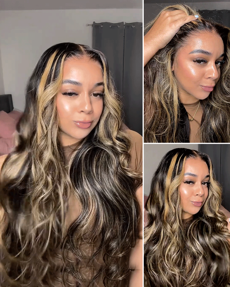 【$299 = 2 WIGS】Arabella 13x6 Three-Go™ Balayage Highlight Glueless Wig Body Wave With Drawstring 100% Human Hair Wig