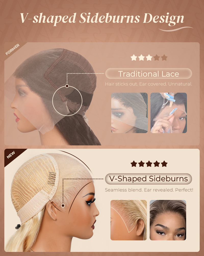 Arabella 13x6 Three-Go™ Blonde Khaki Highlight Glueless Loose Body Wave With Drawstring 100% Human Hair Wig