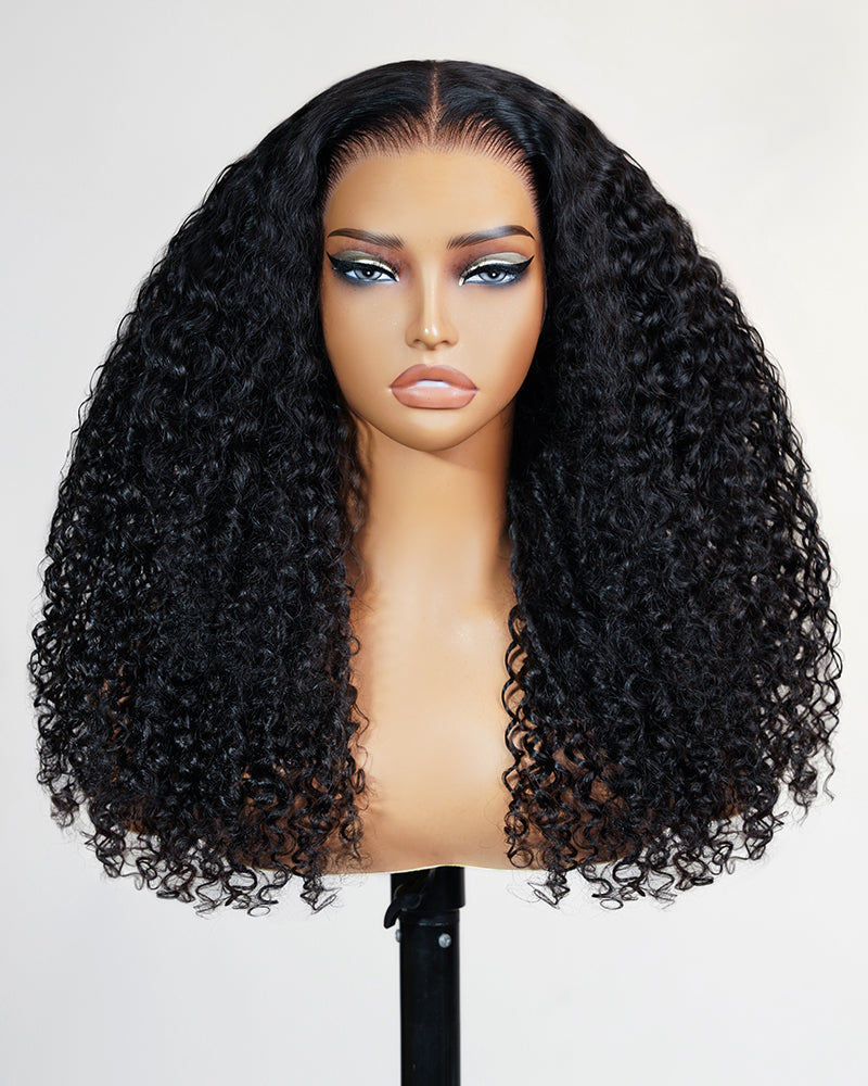 Arabella 30" 13x6 Three-Go™ Glueless Natural Black Wig With Drawstring Human Hair Wig