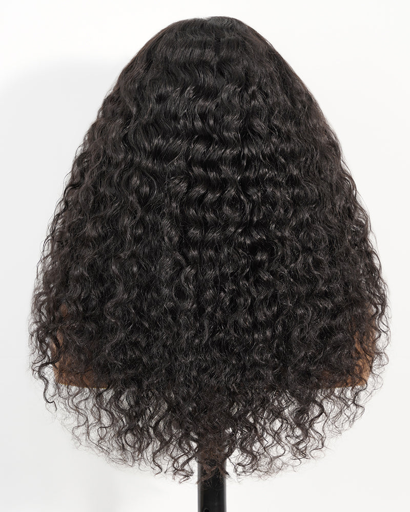 Arabella 13x6 Three-Go™ Glueless Wig Water Wave With Drawstring Natural Black 100% Human Hair Wig