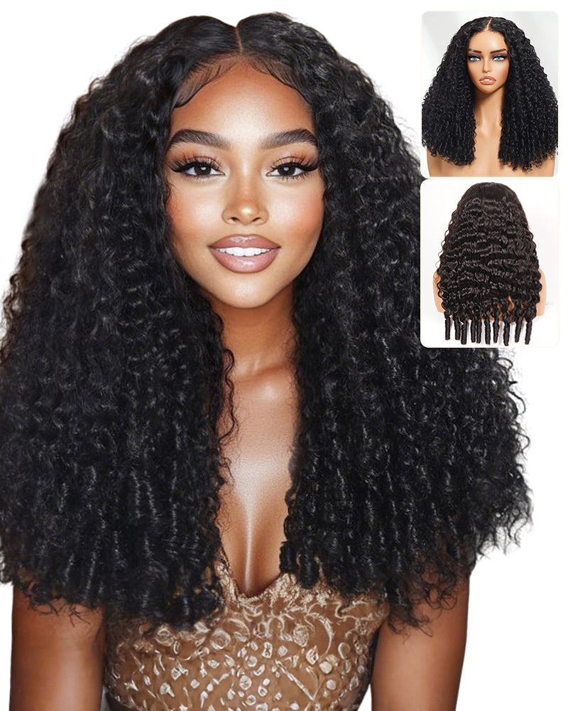 Arabella 13x6 Three-Go™ Glueless Wig Burmese Curly Natural Black With Drawstring