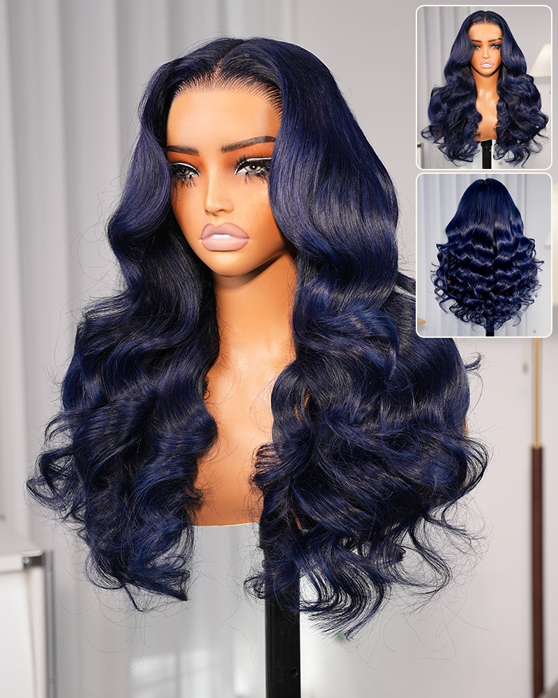 Arabella 13x6 Three-Go™ Midnight Blue Glueless Loose Body Wave With Drawstring 100% Human Hair Wig