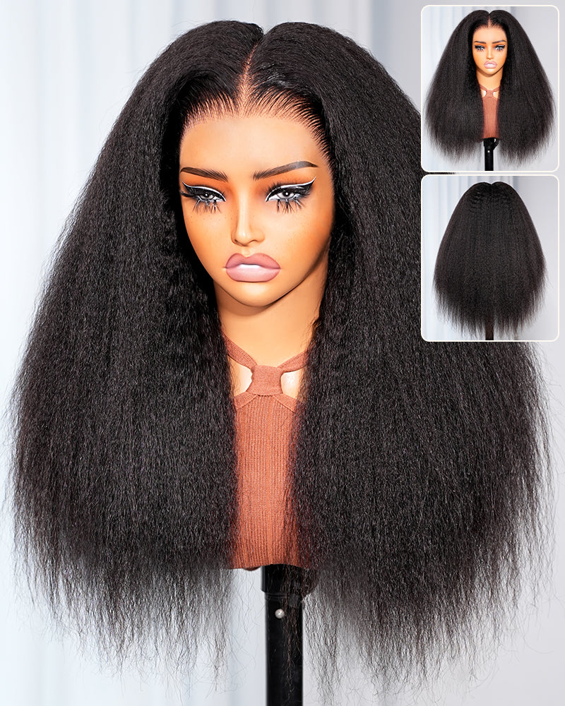 Arabella 13x6 Three-Go™ Glueless Wig Yaki Straight Natural Black With Drawstring