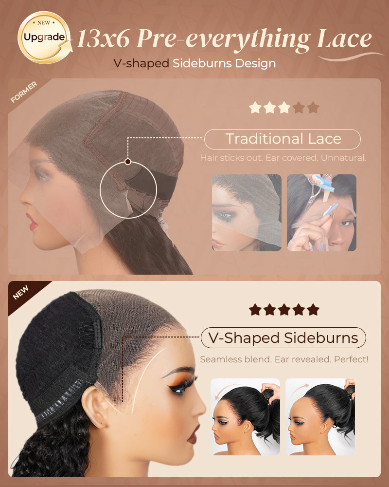 Arabella 13x6 Three-Go™ Glueless Wig Yaki Straight Natural Black With Drawstring