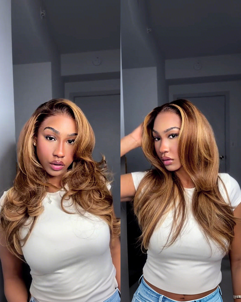 Wear-and-go glueless ombre wig—13x6 lace front, 100% human hair | Arabella Hair