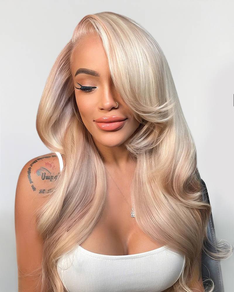 【VIP Offer】Arabella 13x6 Three-Go™ Glueless Blonde Highlight Loose Body Wave/Silky Straight Wig With Drawstring For Beginner Blowout In Wavy