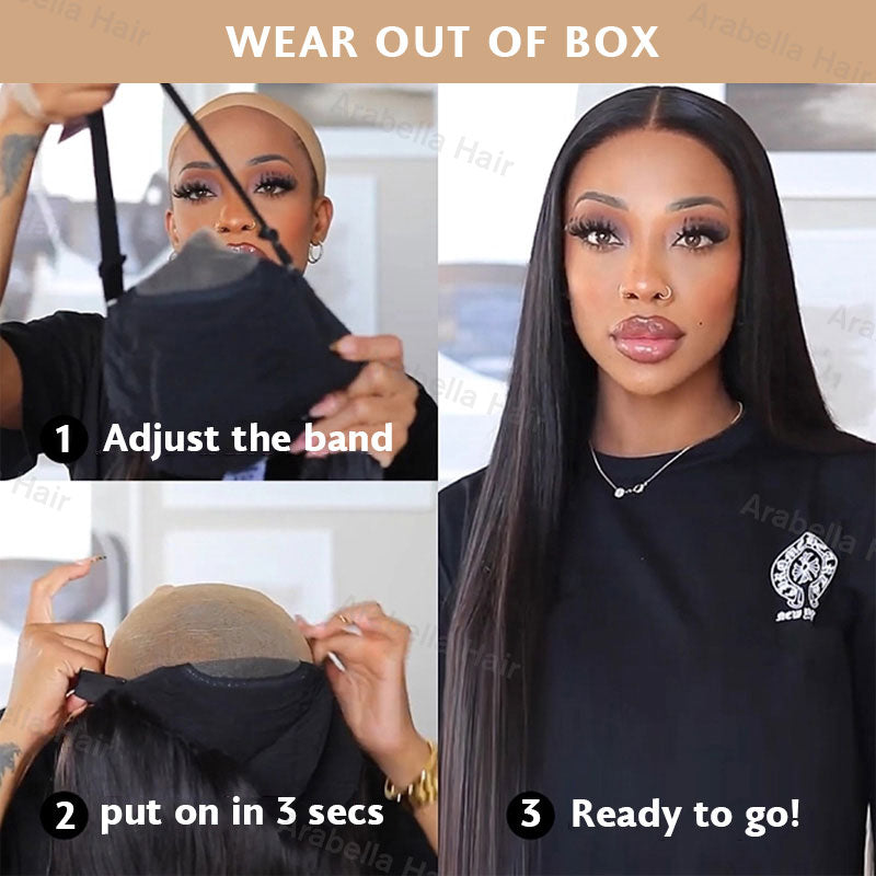 Arabella 13x4 Frontal Lace Auburn Highlights on Black Hair Body Wave Wig Invisible Knots Realistic Hairline
