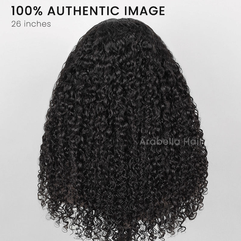 Arabella 6x5 Invisible Knots Glueless Deep Curly Wig Pre-cut Lace Natural Black Beginner Friendly