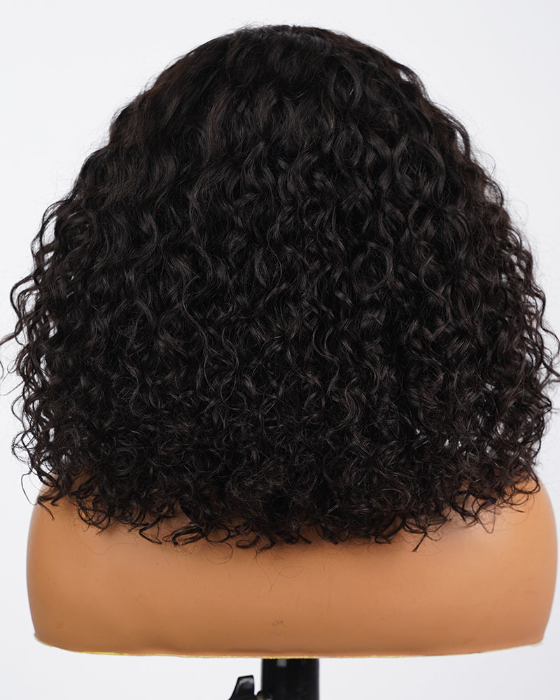 Pure-Luxe™ Water Wave Natural Black Pre-Cut 13x6 Lace Ultra-Dense Glueless Human Hair Wig