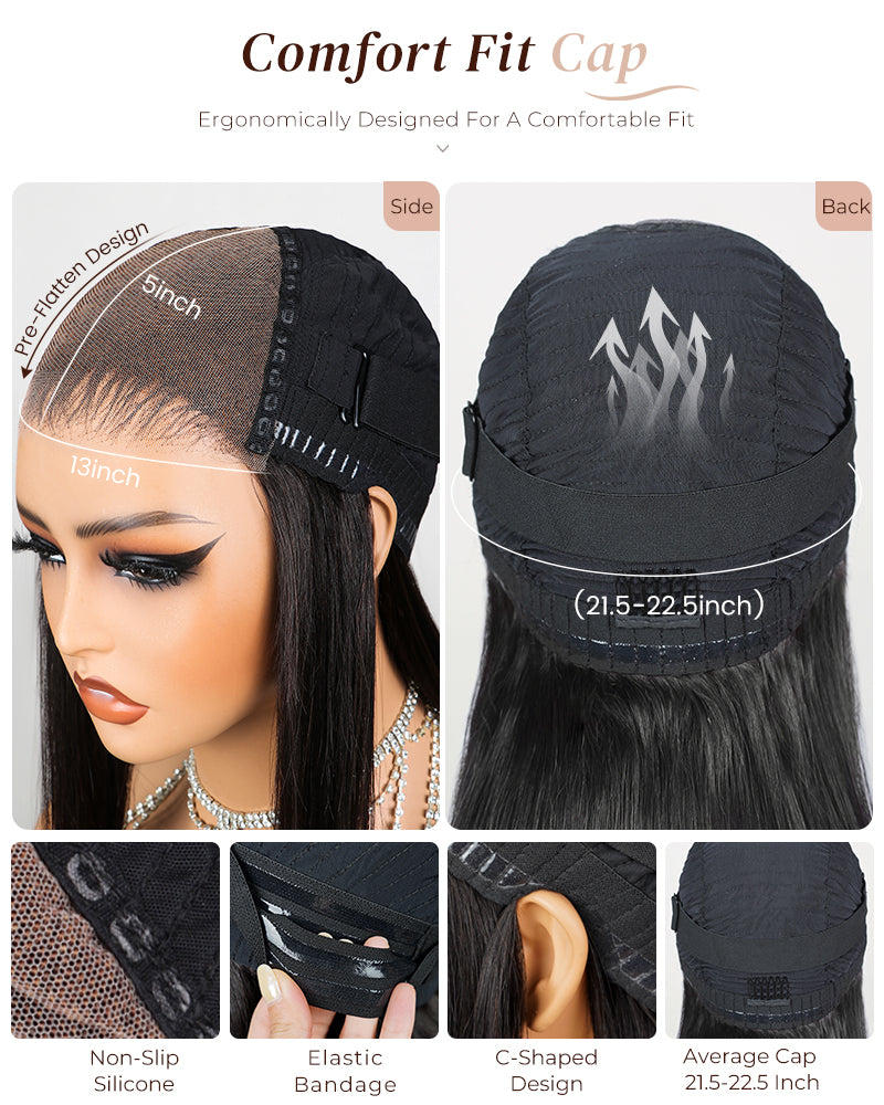 000【Bogo Sale】Vintinge Culry Natural Black Short Bob 6x5 Pre-Cut Lace Human Hair Wig