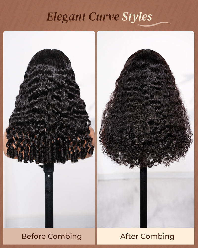 Water Wave With Finger Coil Ends Wig