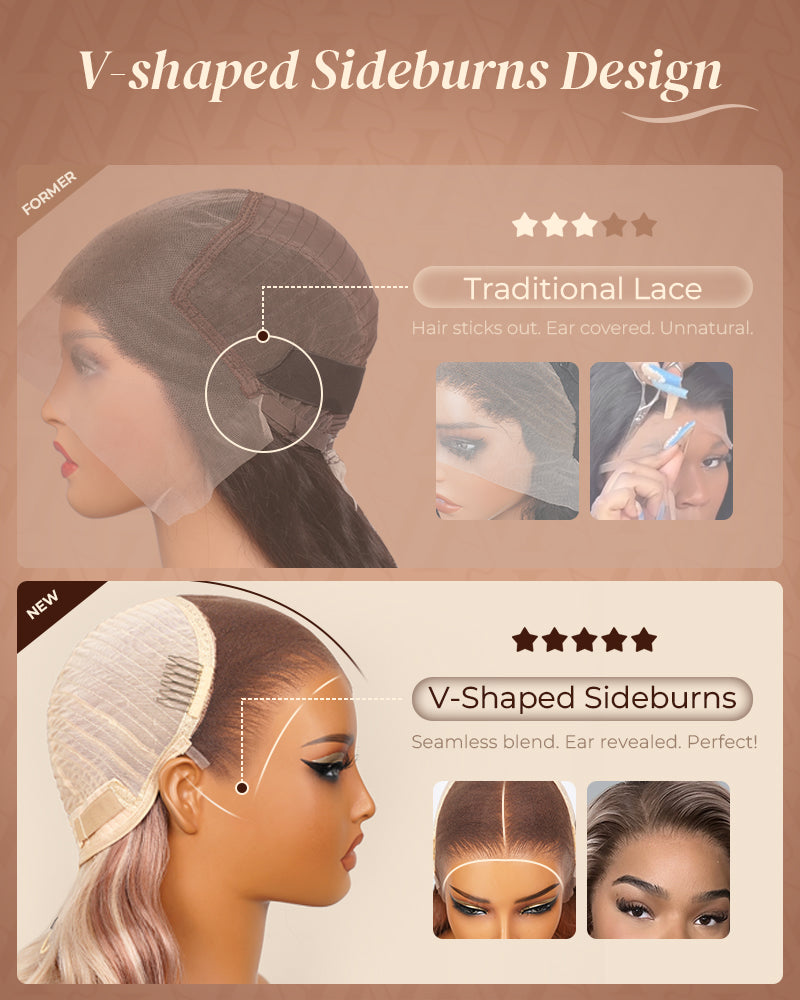 Arabella 13x6 Three-Go™ Blonde and Brown Ombre Glueless Wig Loose Body Wave With Drawstring