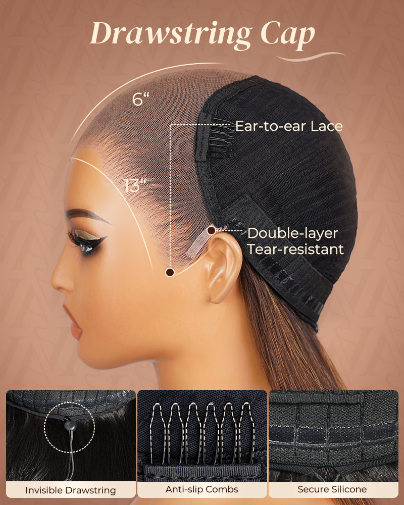 Arabella 13x6 Lace Ombre Platinum Color Wig Cap