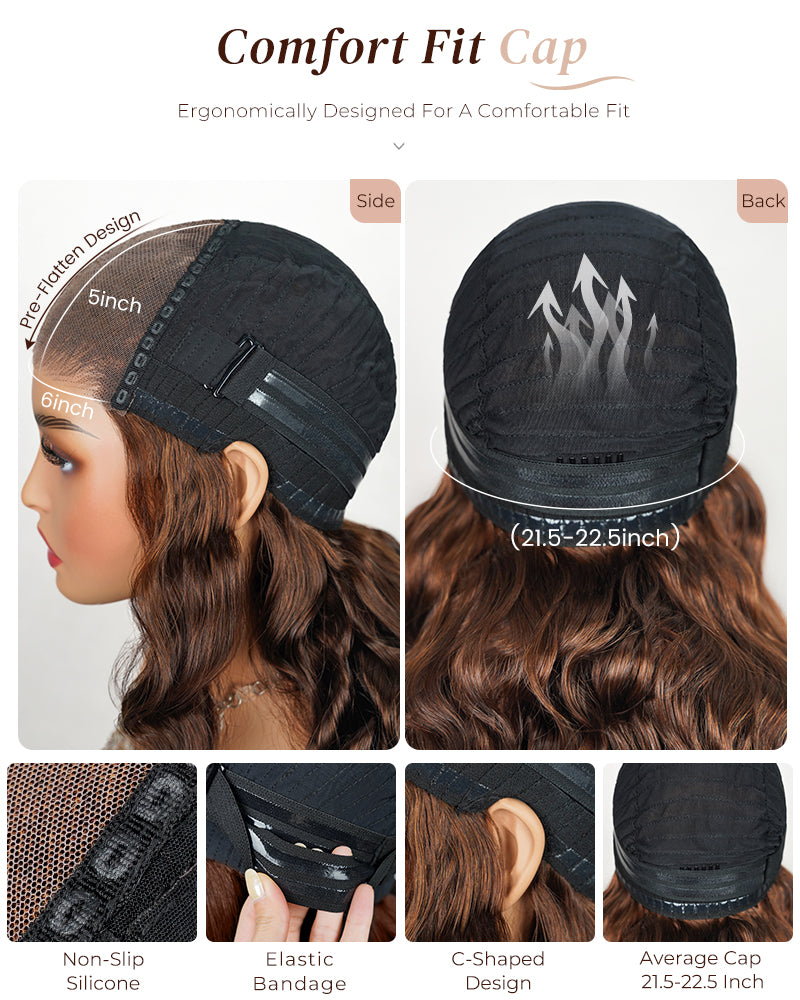 【Bogo Sale】Limited Design Loose Curly Dark Brown Colored Glueless 6x5 Pre-Cut Lace Easy Wear Human Hair Wigs