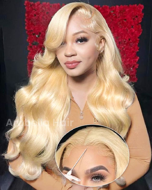 Arabella 6x5 invisible knots Glueless 613 Blonde Body Wave Wig Pre-cut Lace Beginner Friendly