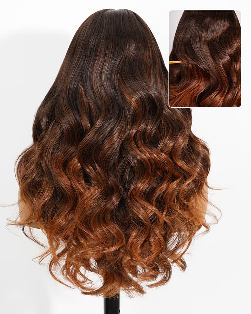 Arabella 13x6 Three-Go™ Balayage Caramel Ombre Glueless Wig Loose Body Wave With Drawstring 100% Human Hair Wig
