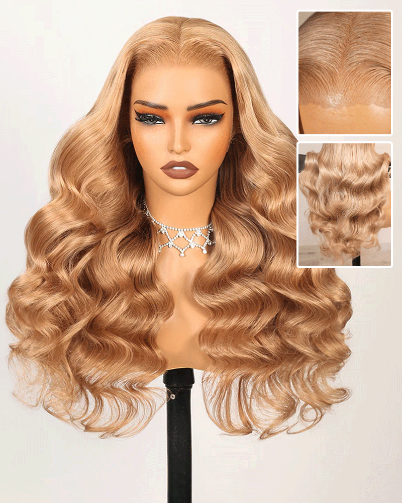 【$299 = 2 WIGS】Arabella 13x6 Three-Go™ Milk Tea Brown Glueless Wig Loose Body Wave With Drawstring 100% Human Hair Wig