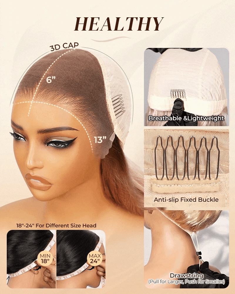 【$299 = 2 WIGS】Arabella 13x6 Three-Go™ 613 Blonde Glueless Wig Silky Straight With Drawstring 100% Human Hair Wig