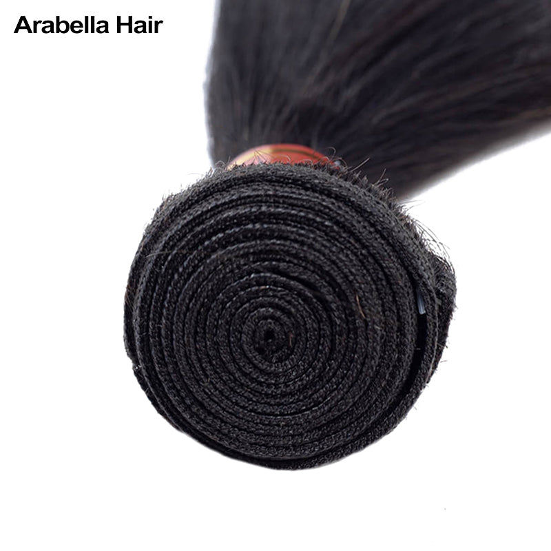 {15A 3Pcs} Super Double Drawn Straight Full End Unprocessed Natural Black 3 Bundles/pack Human Hair Extensions