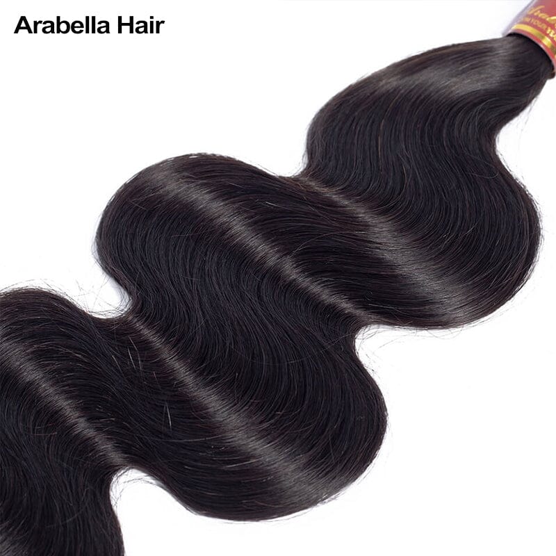 {15A 3Pcs} Body Wave Virgin Human Hair Weave 3 Bundles/pack 15A Grade Natural Black Arabella Hair