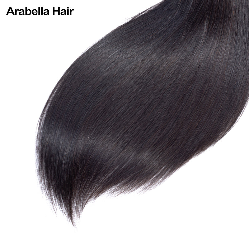 {15A 3Pcs} Super Double Drawn Straight Full End Unprocessed Natural Black 3 Bundles/pack Human Hair Extensions
