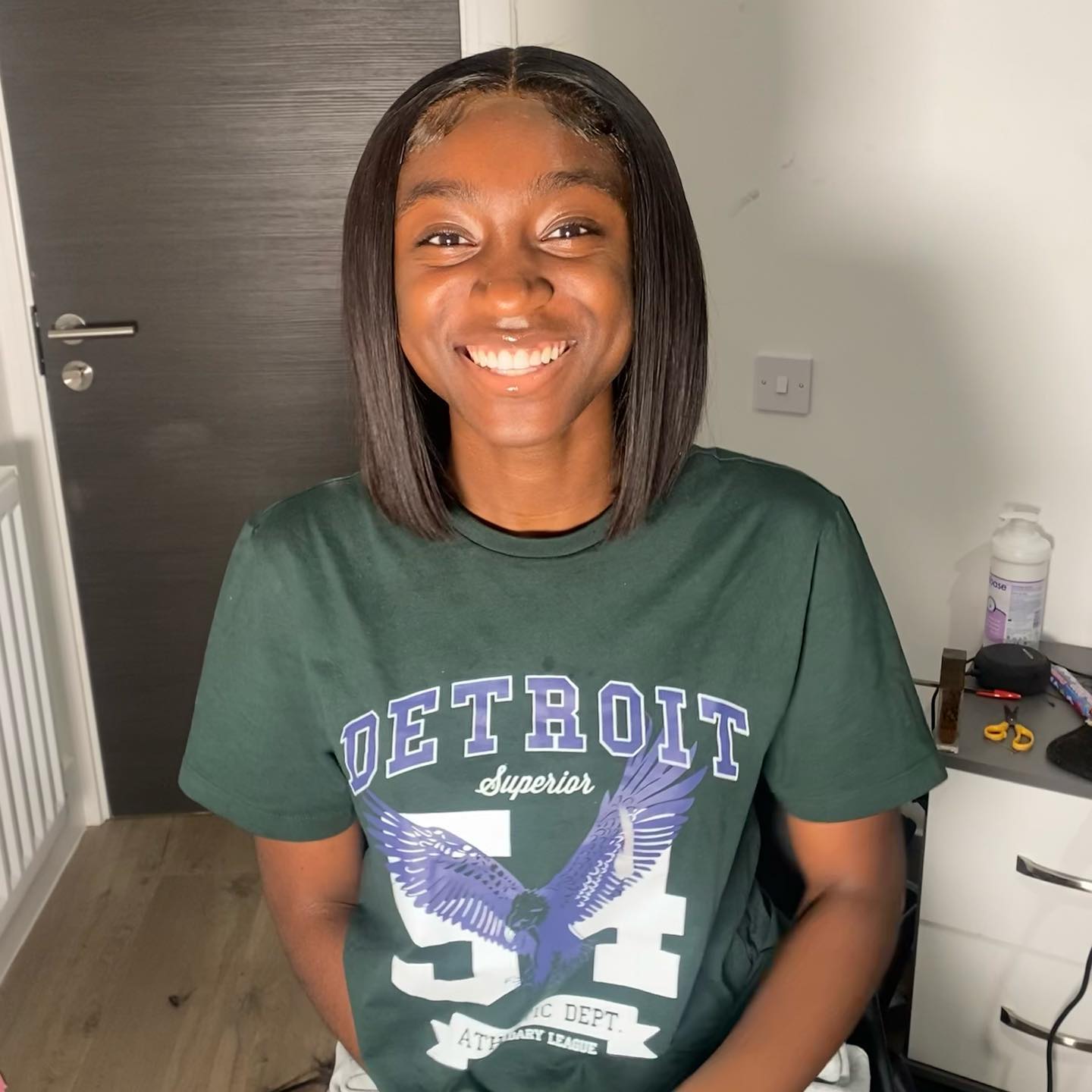 15A Double Drawn Bob Wig T Part Lace Frontal Human Hair Wig Middle Part Side Part Wig - arabellahair.com