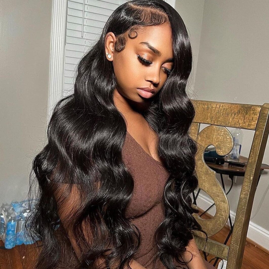 {15A 3Pcs} Body Wave Virgin Human Hair Weave 3 Bundles/pack 15A Grade Natural Black Arabella Hair