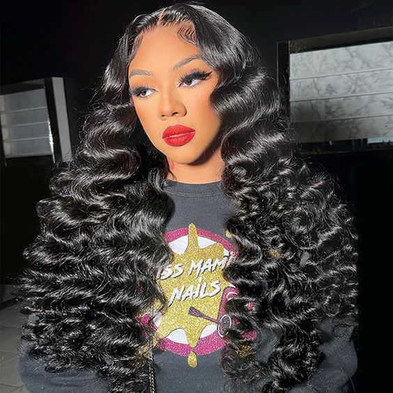 Last Sale: Loose Wave Natural Black 4x4 Lace Glueless Human Hair Wigs